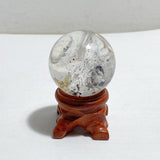 Enhydro Quartz Sphere Moving Bubble Black Quicksand