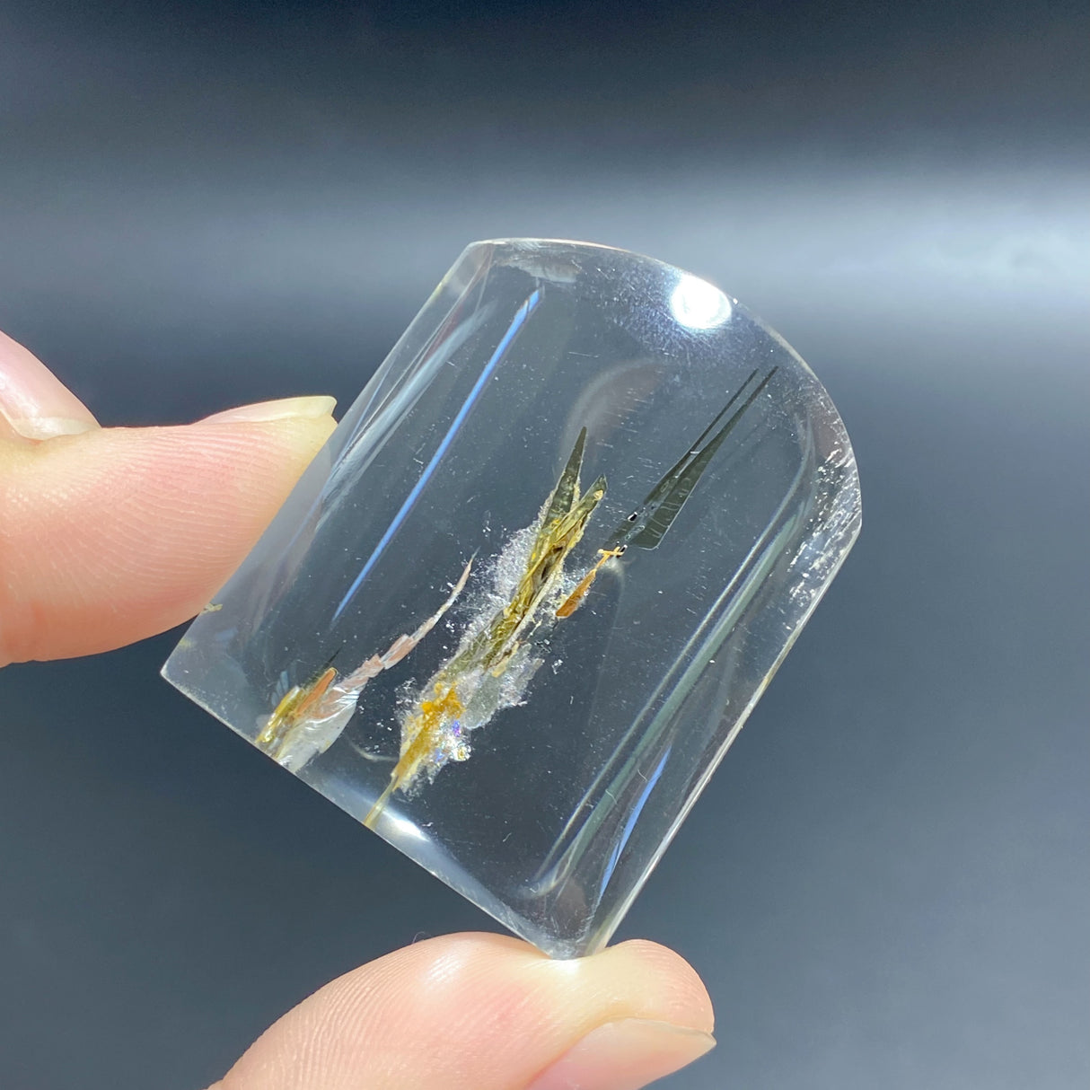 Unique Golden Rutile Quartz Clear Quartz For DIY Pendant