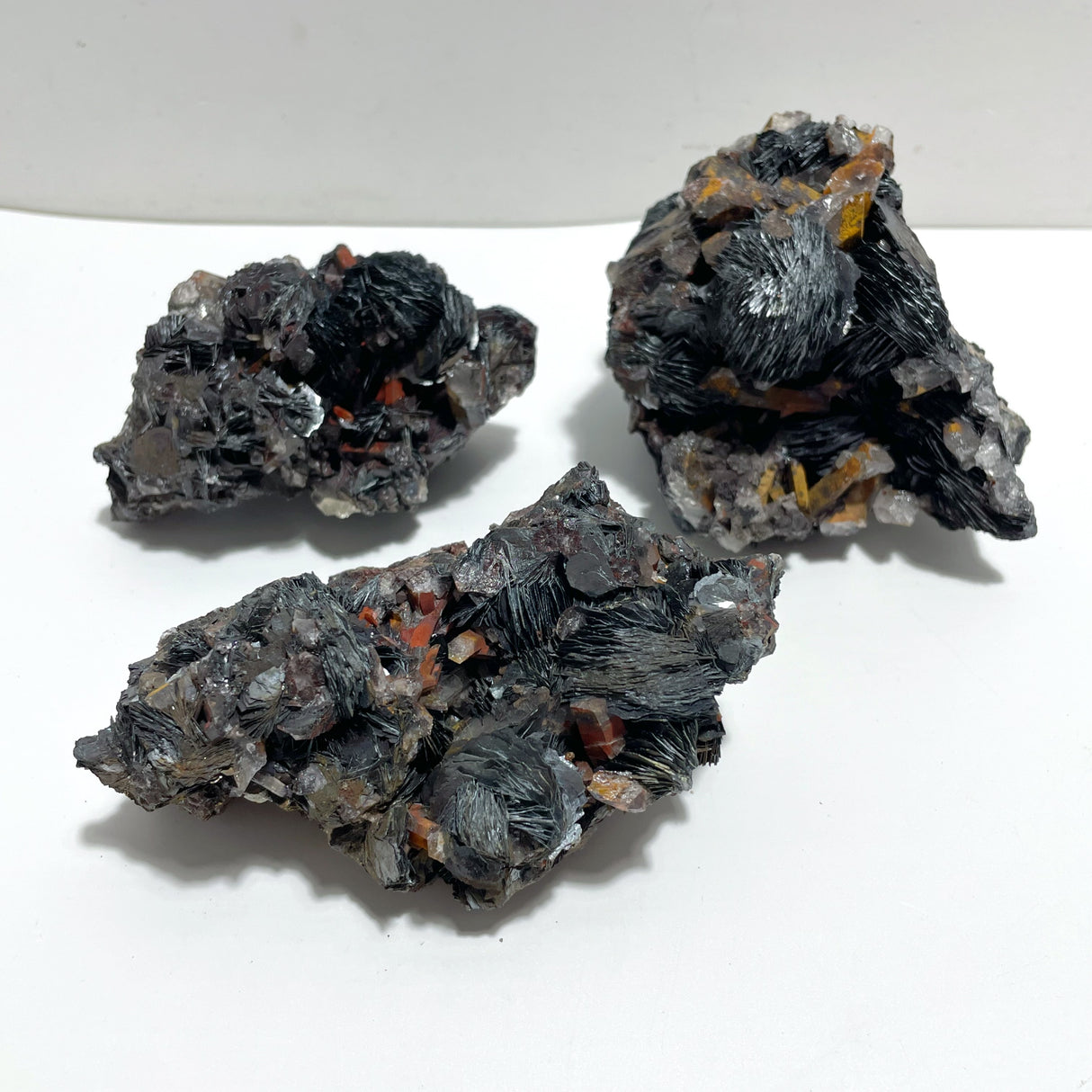 3 Pieces Raw Specularite Crystal Specimen Specular Hematite
