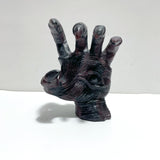 Garnet Mixed Astrophyllite Witchcore Demon Hand Carving