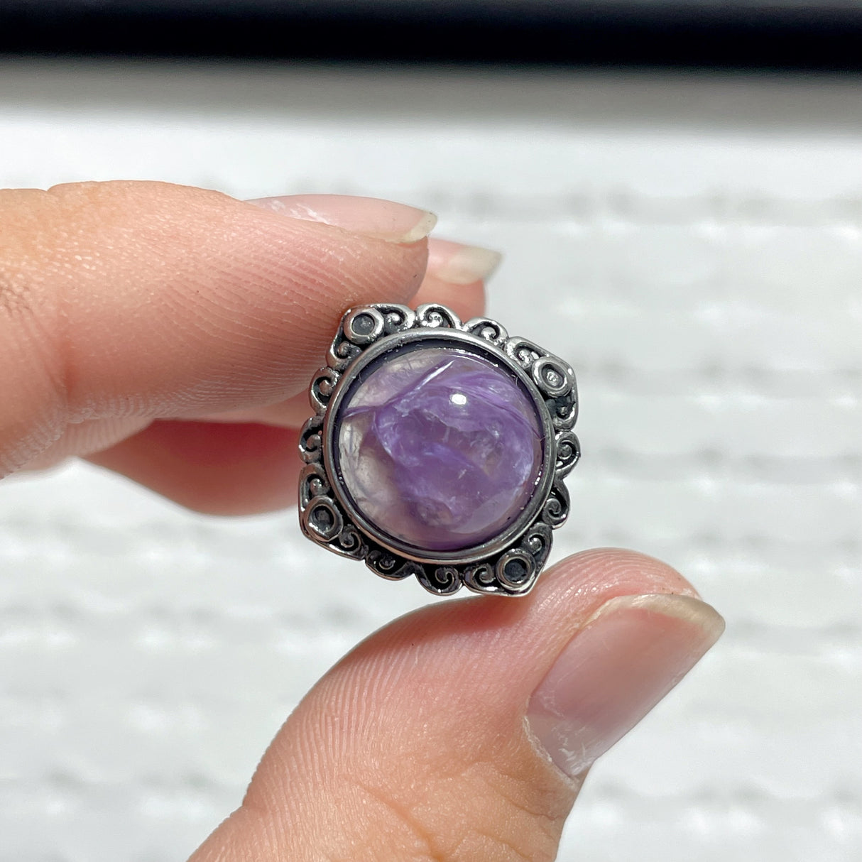 28 Pieces Charoite Different Styles Ring #8