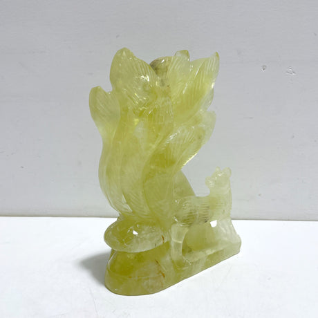 Beautiful Citrine Nine-tailed Fox Carving