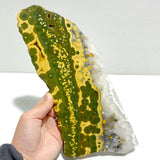 Unique 8th Vein Ocean Jasper Slab With Stand #11