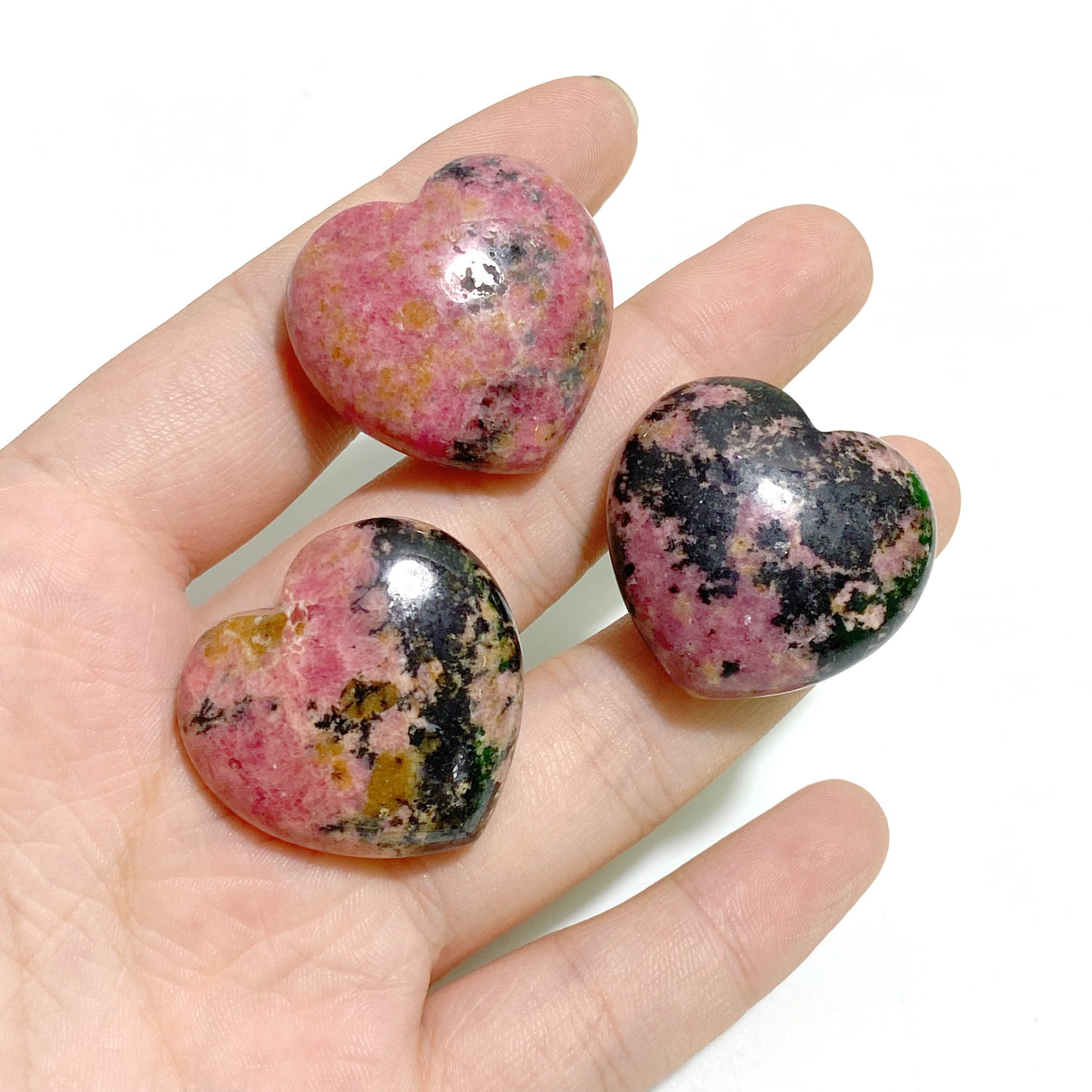 3CM Beautiful Rhodonite Heart Wholesale