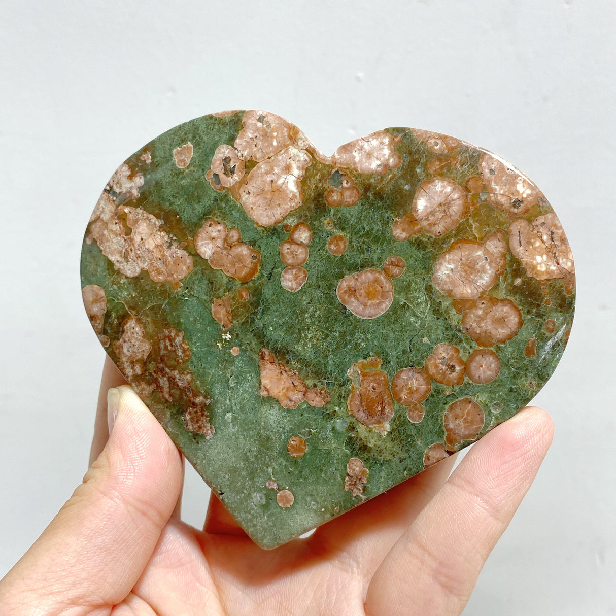 10 Pieces Large Rainforest Jasper Heart #4