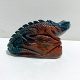 2 Pieces Ocean Jasper Lizard Carving #5