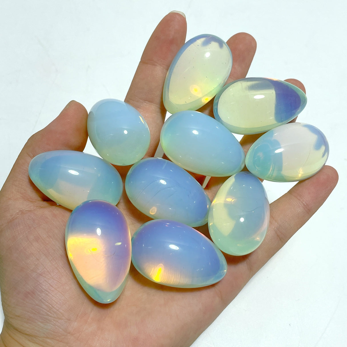 White Opalite Egg Wholesale