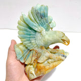Beautiful Caribbean Calcite Eagle Carving