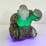 Unique Volcano Agate King Kong Ape Carving #1