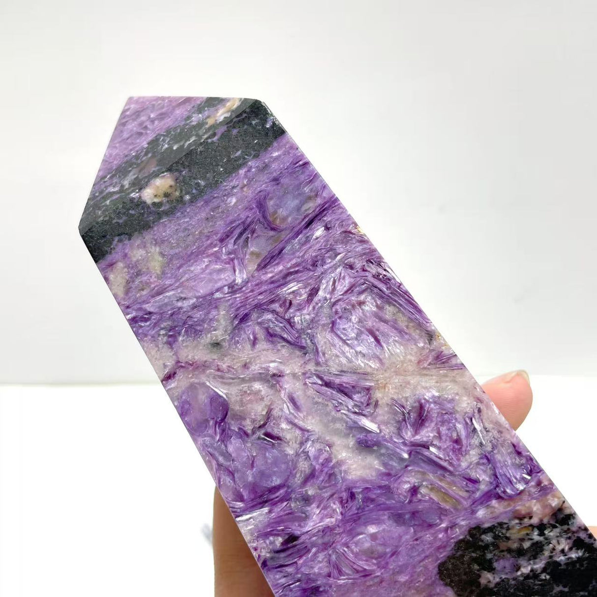 Unique 20.5CM Charoite Tower Point