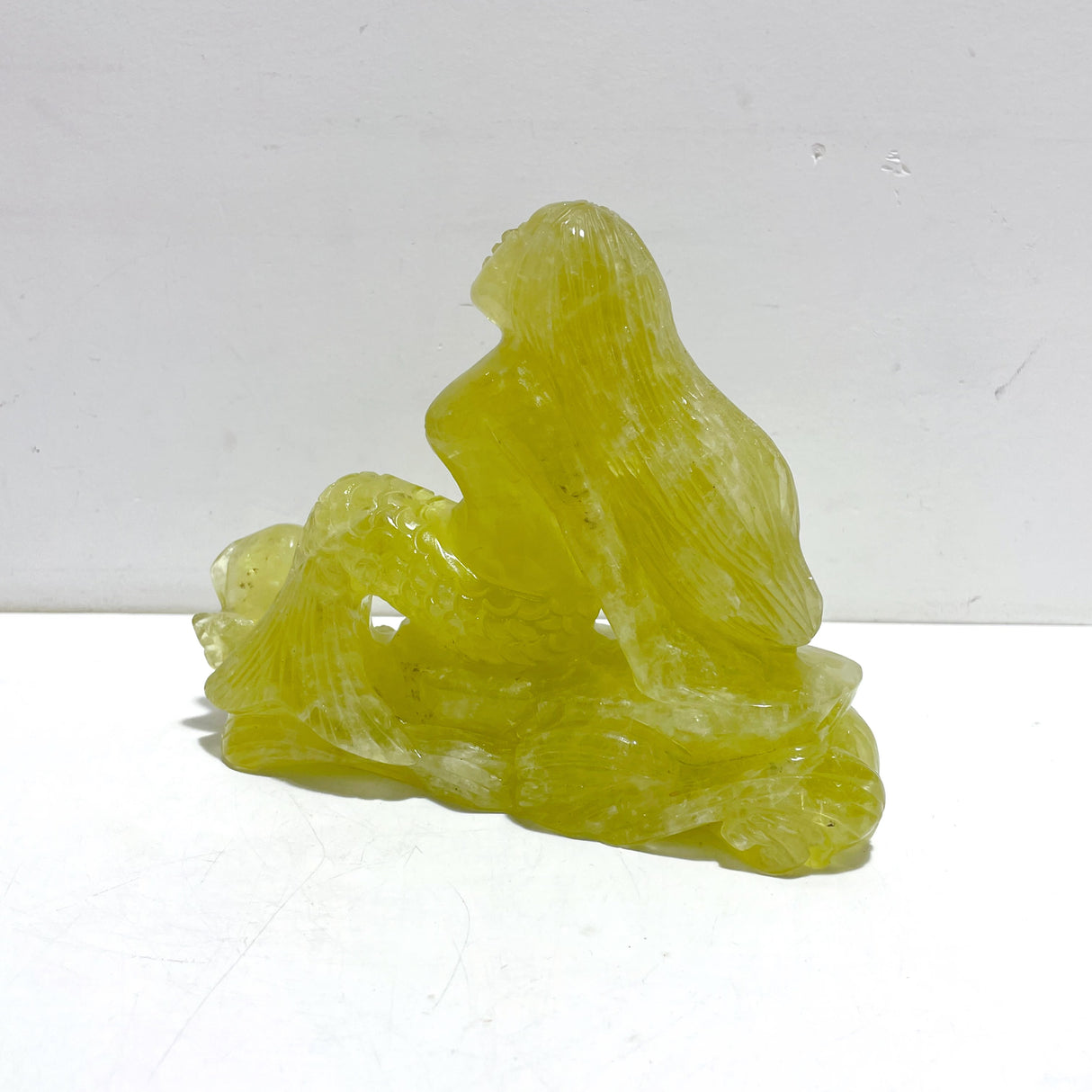 Unique Citrine Mermaid Carving