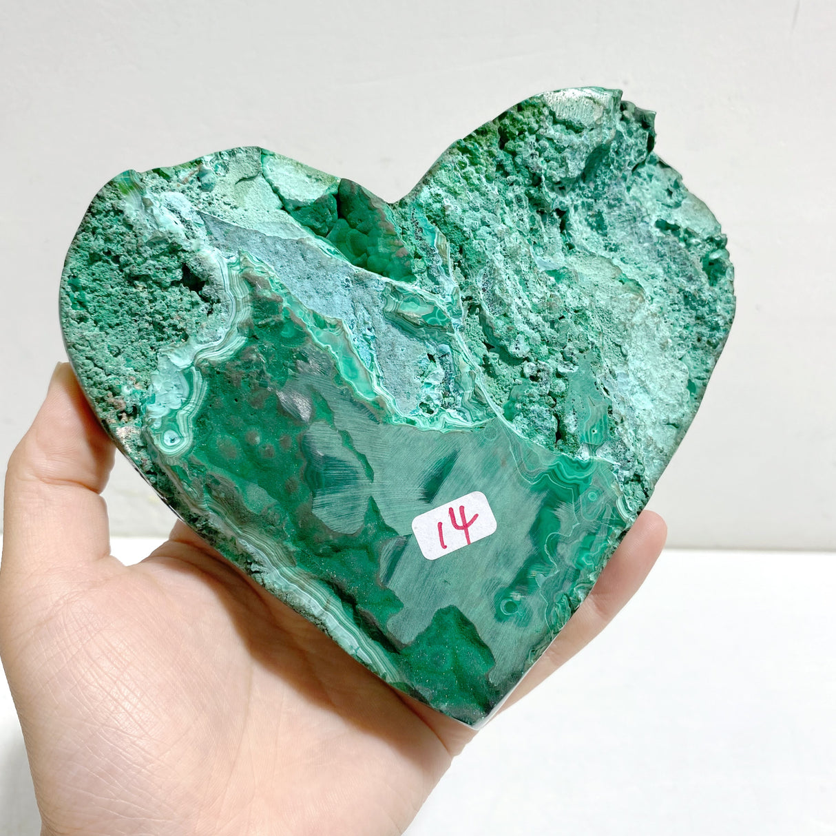 Unique Malachite Heart With Stand