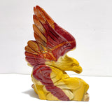 Unique Mookaite Eagle&Snake Carving
