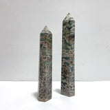 7 Pieces Green Sakura Flower Agate Point