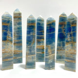 7 Pieces High Quality Blue Onyx Four-sided Tower Point