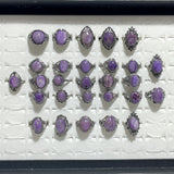 28 Pieces Charoite Different Styles Ring #8