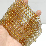 6 Pieces 6mm Rutile Quartz Beads 3-Loop Bracelet/Necklace For DIY