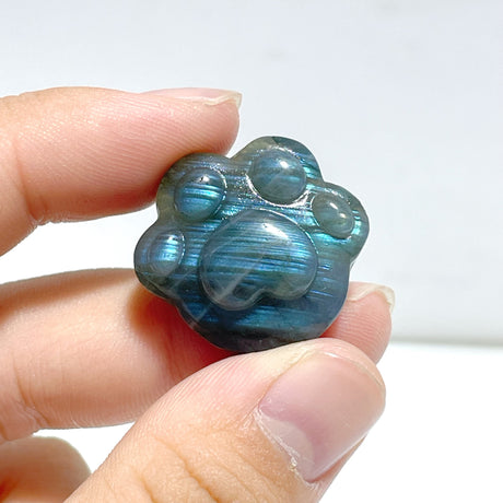 2 Types Cat Paw Labradorite Trolleite Stone Carving Wholesale