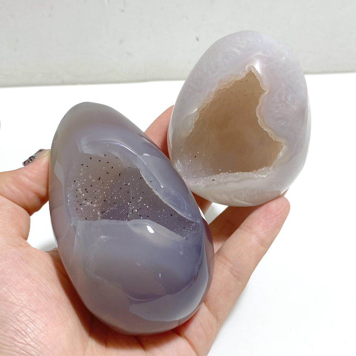 11 Pieces Geode Druzy Agate Eggs