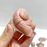 19 Pieces Pink Opal Sea Animals Carving