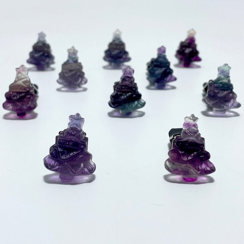 Fluorite Christmas Tree Car Air Vent Clips Wholesale Car Accessories - Wholesale Crystals