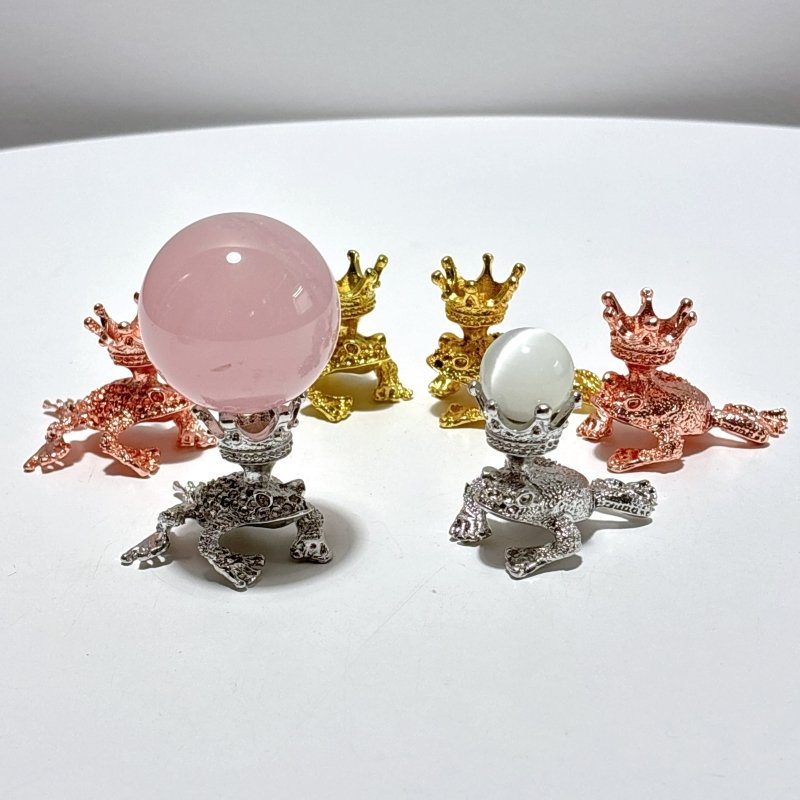 Frog Crown Stand Crystal Sphere Stand Wholesale - Wholesale Crystals