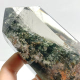 Garden Quartz Raw Bottom Point With Stand 1 - Wholesale Crystals