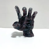 Garnet Mixed Astrophyllite Witchcore Demon Hand Carving - Wholesale Crystals