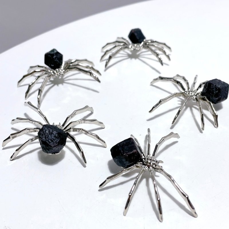 Garnet Raw Spider Ornament Handmade Alloy Spider Wholesale - Wholesale Crystals