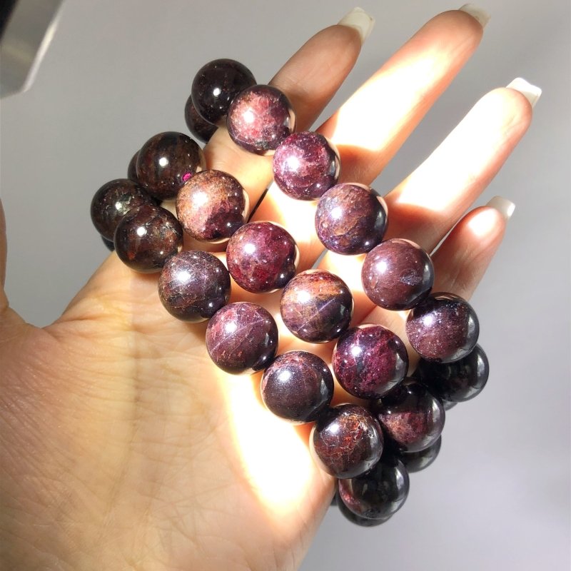 Garnet With Six Star Light Bracelets Wholesale - Wholesale Crystals