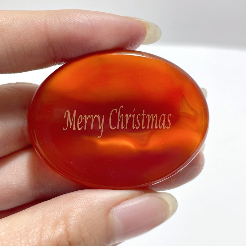 Gold Foil Lettering For Christmas Gift Worry Stone Wholesale - Wholesale Crystals