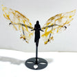 Golden Hematoid Quartz Fire Quartz Angel Carving Wing With Stand -Wholesale Crystals