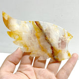 Golden Hematoid Quartz Heart Wing Carving With Stand Fire Quartz -Wholesale Crystals