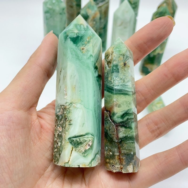 Green Agate Stone Tower Points Crystal Wholesale -Wholesale Crystals