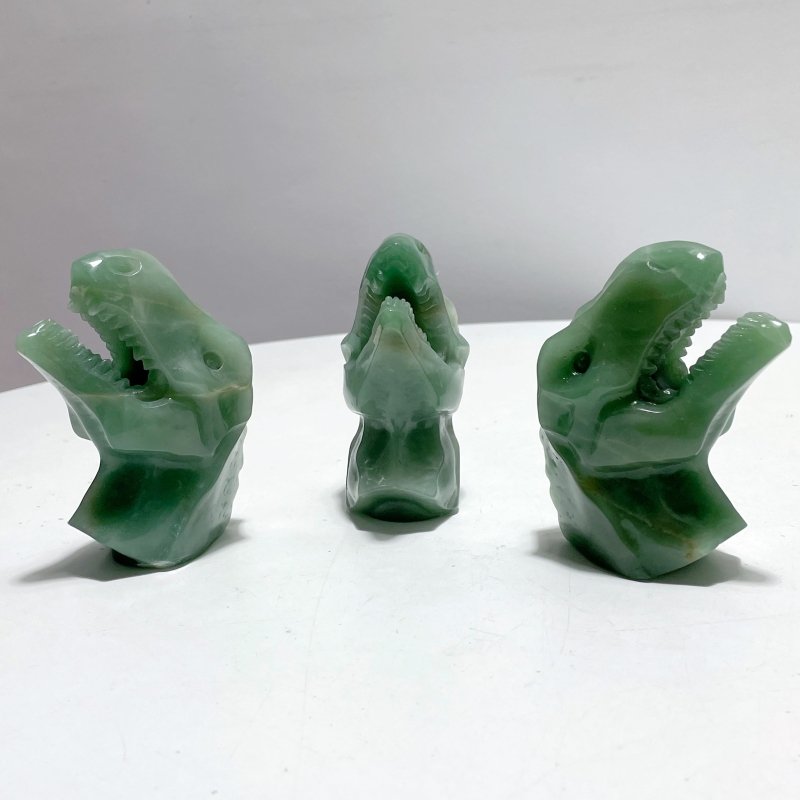 Green Aventurine Dinosaur Head Carving Wholesale - Wholesale Crystals