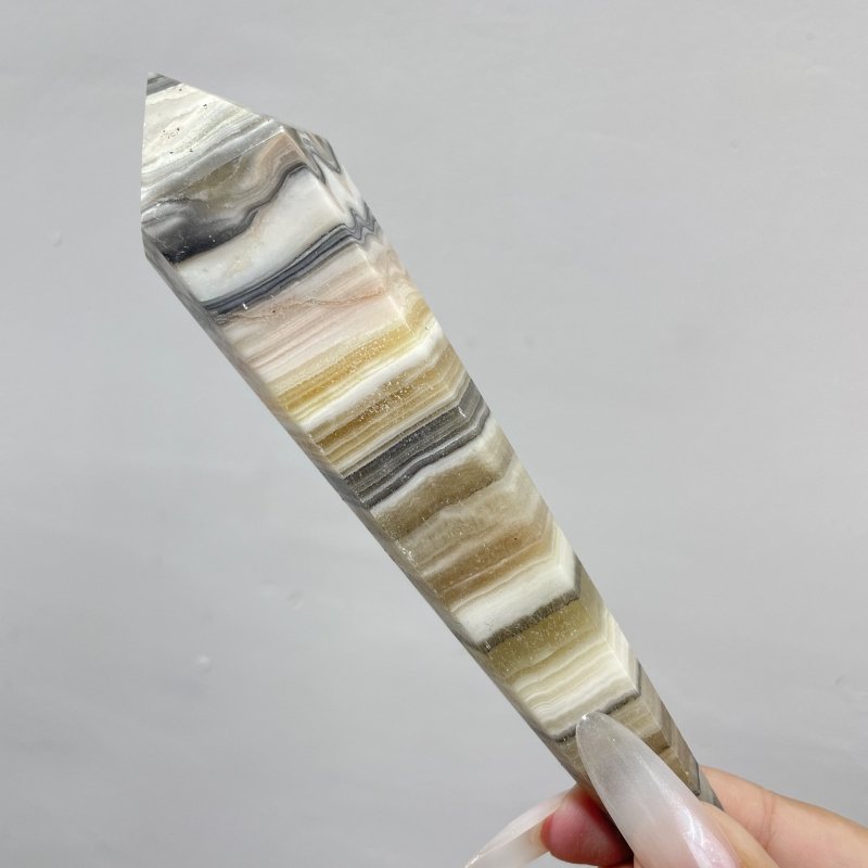 Grey Yellow Calcite Point Magic Wand Scepter Wholesale - Wholesale Crystals