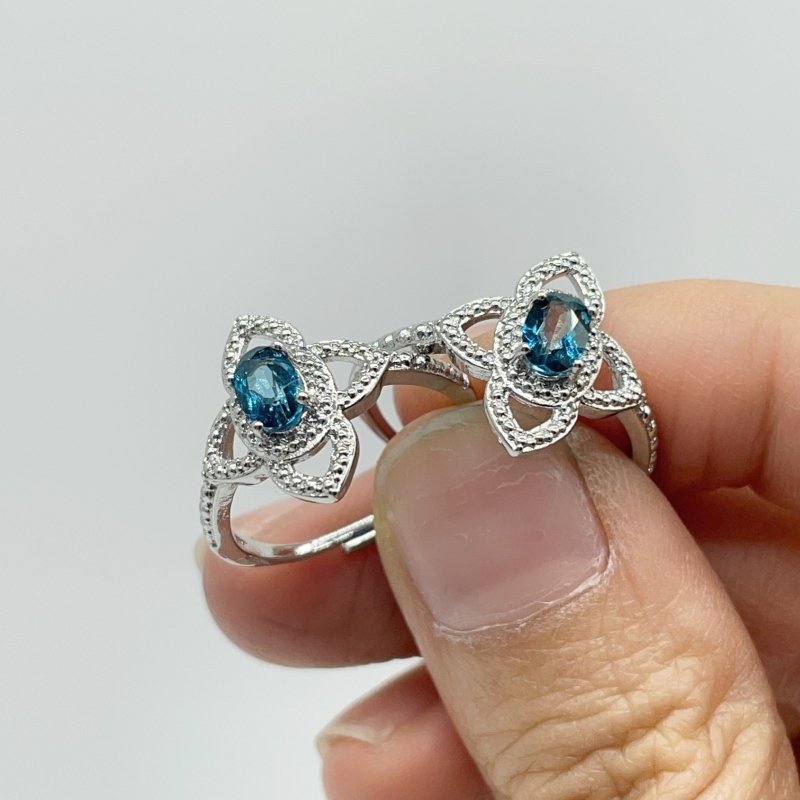 Heat Treatment Blue Topaz Rings Wholesale -Wholesale Crystals