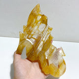 Hematoid Quartz Golden Fire Quartz Flying Dragon Carving With Stand -Wholesale Crystals