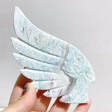 Hemimorphite Heart Wing Carving With Stand -Wholesale Crystals