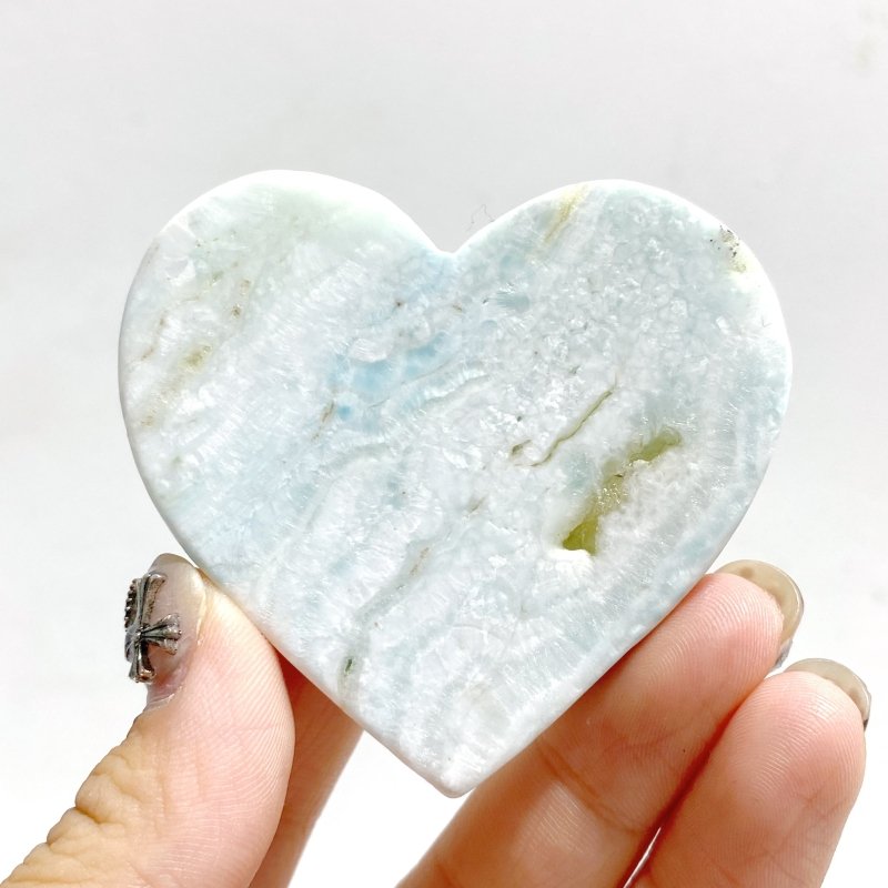 Hemimorphite Heart Wing Carving With Stand -Wholesale Crystals