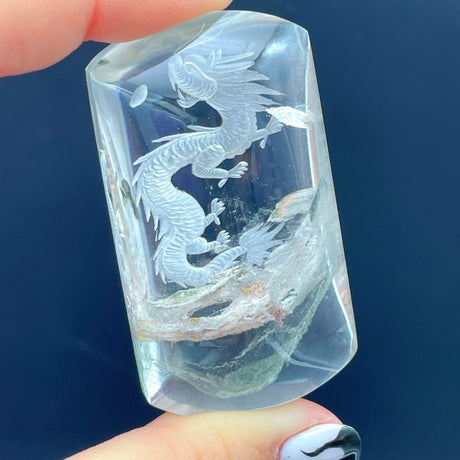 High Grade Super Clear Chinese Dragon Garden Quartz Inner Scene Carving(HGUD02) - Wholesale Crystals