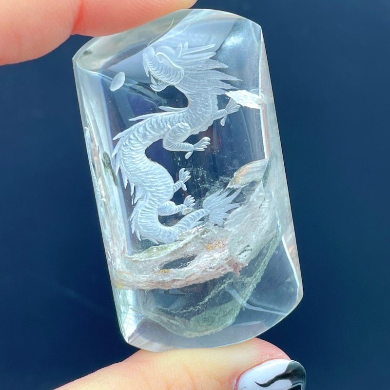 High Grade Super Clear Chinese Dragon Garden Quartz Inner Scene Carving(HGUD02) - Wholesale Crystals