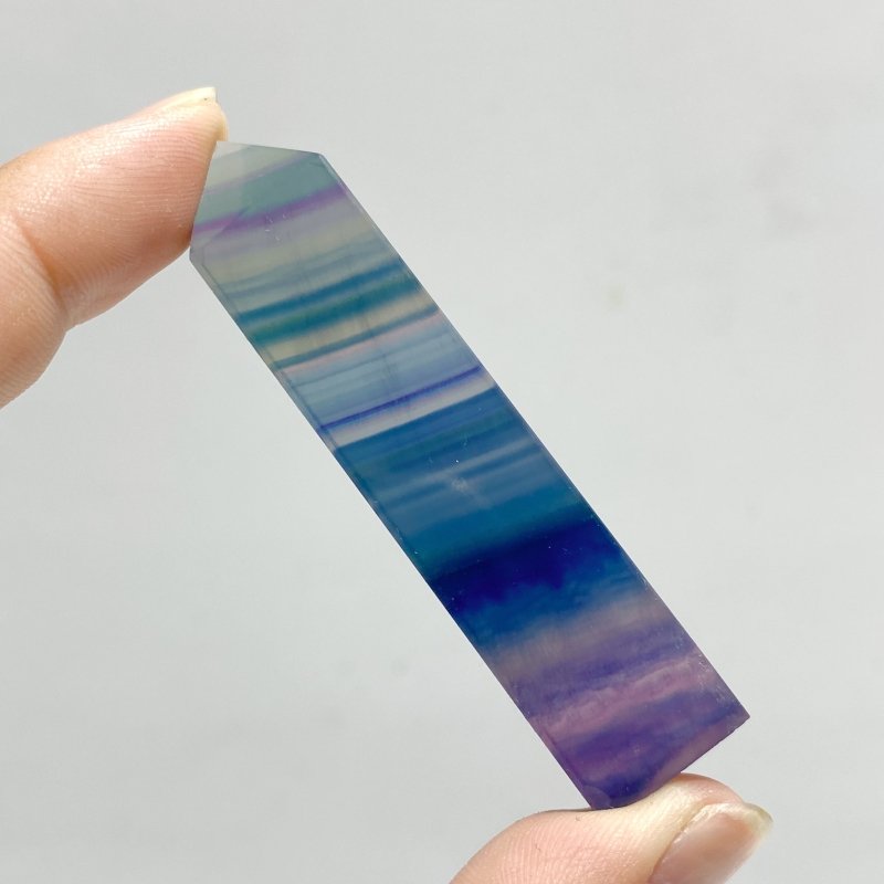High Quality 5-8cm Rainbow Fluorite Four-sided Tower Point Wholesale -Wholesale Crystals