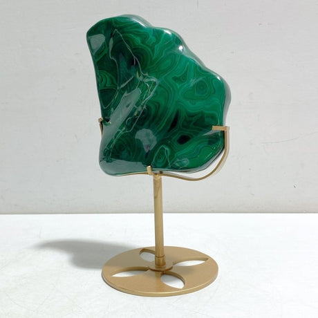 High Quality Beautiful Polished Malachite With Stand -Wholesale Crystals