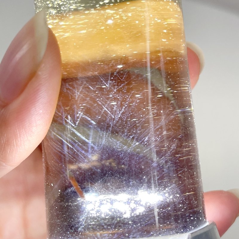 High Quality Blue Angel Feathers Citrine Cylinder - Wholesale Crystals