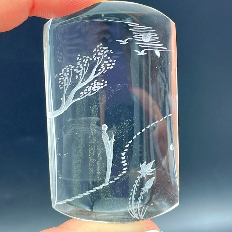 High Quality Buddhist Monk Bodhi Kensho Garden Quartz Inner Scene Carving（HGUD016） - Wholesale Crystals