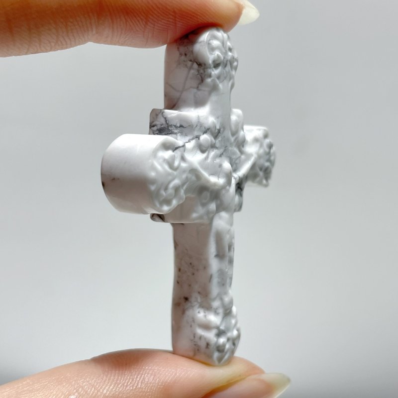 Howlite Crucifixion of Jesus Carving Wholesale - Wholesale Crystals