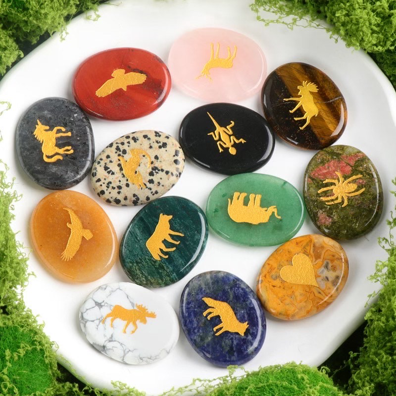 KS2392 - 35*45mm Animal Oval Slice Crystal Laser Engraving -Wholesale Crystals