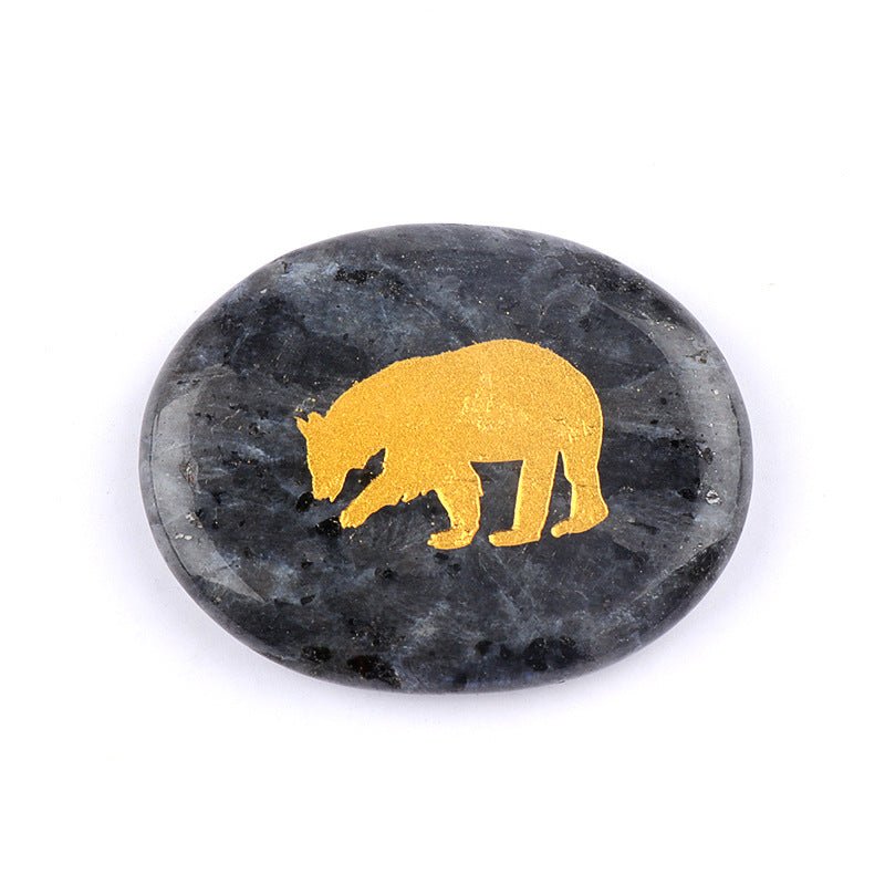 KS2392 - 35*45mm Animal Oval Slice Crystal Laser Engraving -Wholesale Crystals