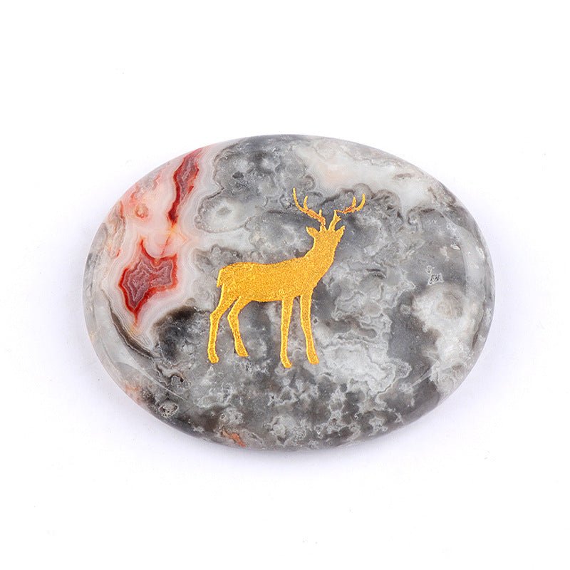 KS2392 - 35*45mm Animal Oval Slice Crystal Laser Engraving -Wholesale Crystals